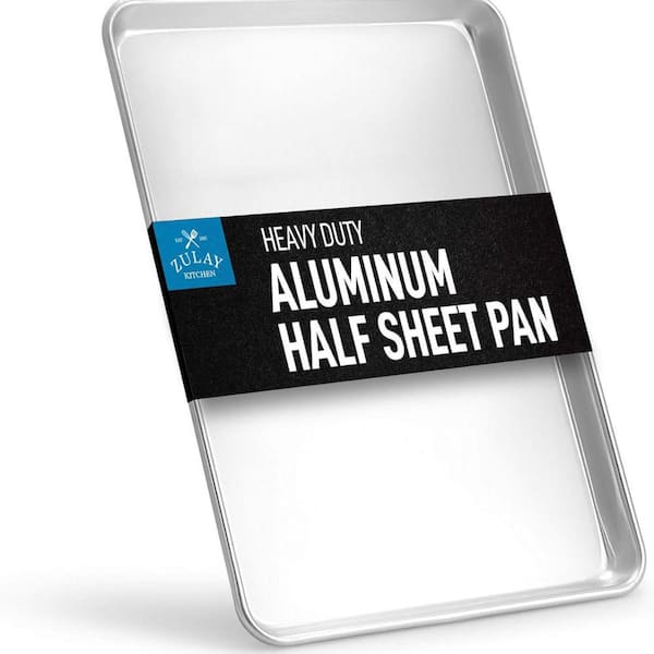 Zulay Kitchen Aluminum Baking Pan - Half Sheet (13 in. x 18 in.)