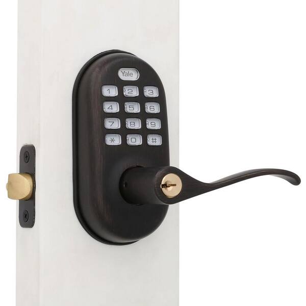Yale Real Living Push Button Oil Rubbed Bronze Door Lever