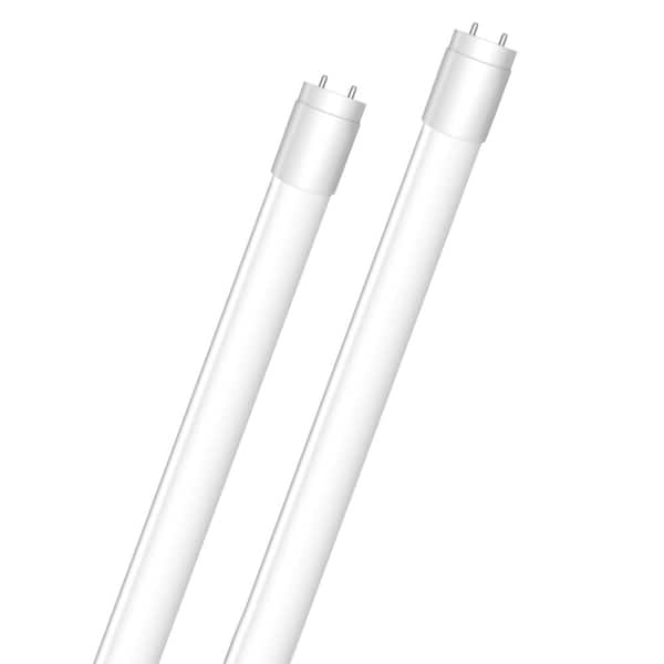 Feit Electric 32-Watt Equivelant 4 ft. T8 G13 Type A Plug and Play Linear LED Tube Light Bulb, Bright White 3000K (2-Pack)