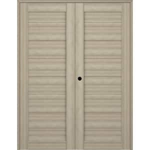 Ermi 36 in. x 80 in. Right Hand Active Shambor Finished Wood Composite Double Prehung Interior Door