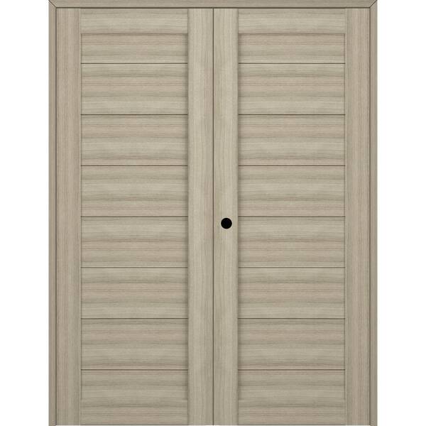 Belldinni Ermi 48 in. x 80 in. Right Hand Active Shambor Finished Wood Composite Double Prehung Interior Door