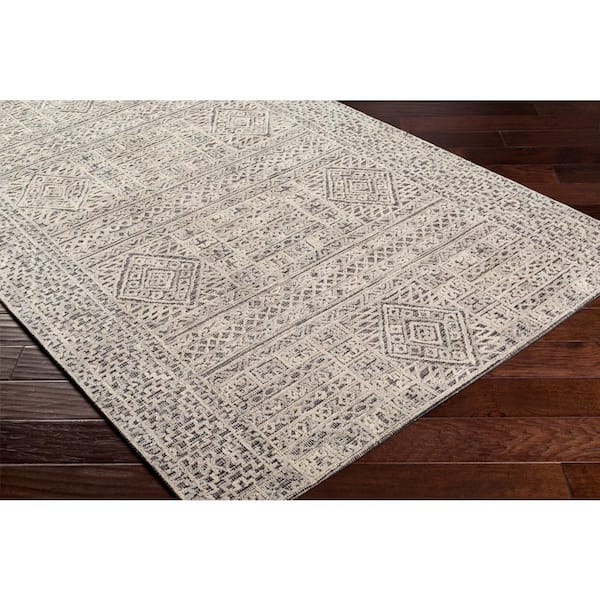 Madue Medium Gray Tribal 8 ft. x 10 ft. Indoor Area Rug