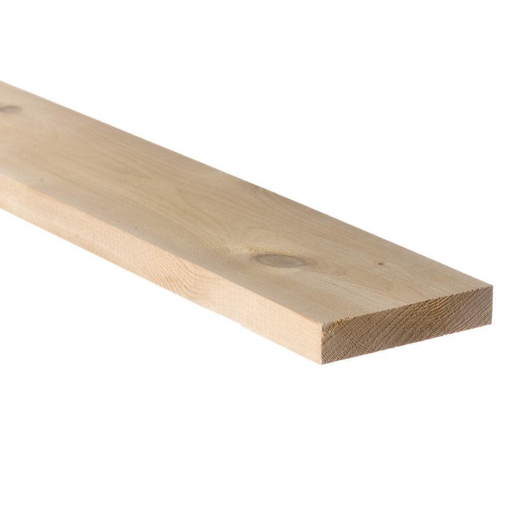3/4 in. x 4 in. x 12 ft. Cedar Board 0514352 - The Home Depot
