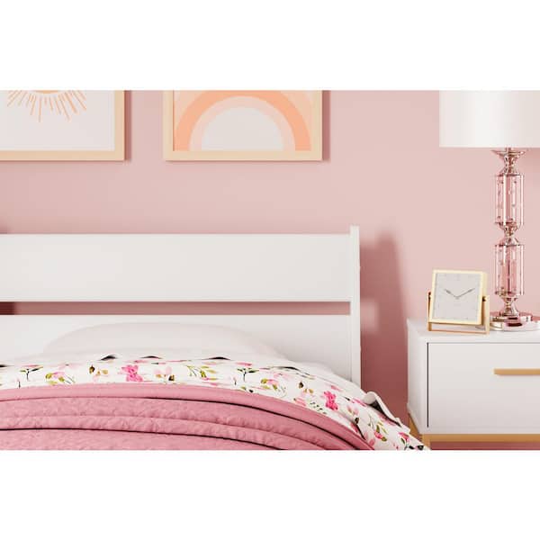 Socalle White Twin Panel Headboard