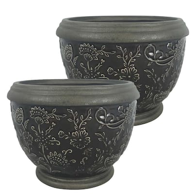 Gracie 8 in. x 6.1 in. Brown Ceramic Indoor Pot (2-Pack)