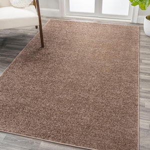 Haze Solid Low-Pile Brown 8 ft. x 10 ft. Area Rug