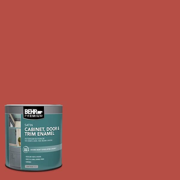 BEHR PREMIUM 1 qt. #M160-7 Raging Bull Satin Enamel Interior/Exterior Cabinet, Door & Trim Paint