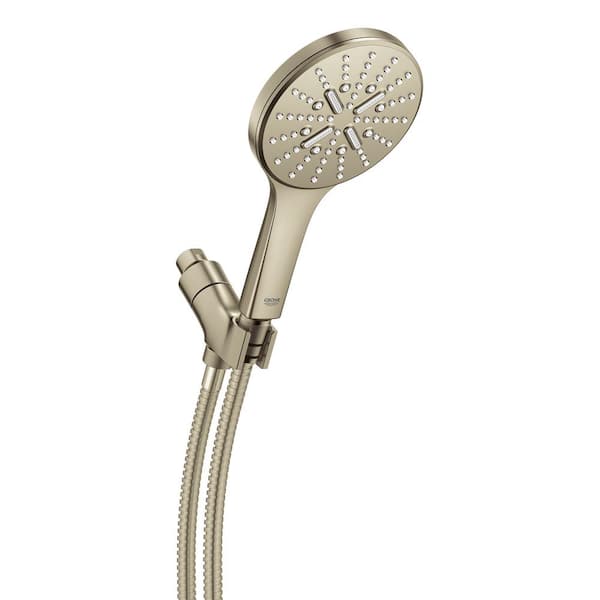 GROHE Rainshower Smartactive 3-Spray Wall Mount Handheld Shower Head Kit 1.75 GPM in Brushed Nickel