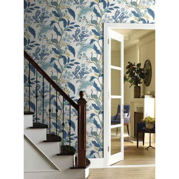 60.75 sq. ft. Peacock Wallpaper