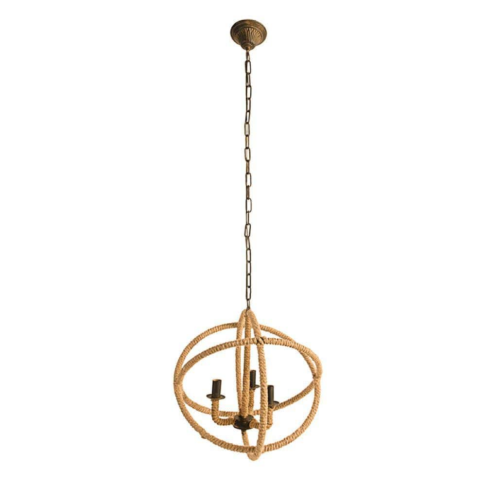 60-Watt 3 Light Beige Brown Farmhouse Chandelier for Kitchen Dining Room Foyer Entryway, No Bulbs Included price history on PriceWatchPro
