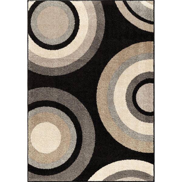 Orian Rugs Curled Rochelle Multi 8 ft. x 11 ft. Trendy Colors Circles Indoor Area Rug