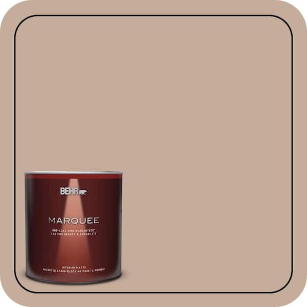 BEHR MARQUEE 1 qt. #ECC-57-1 California Stucco Matte Interior Paint & Primer