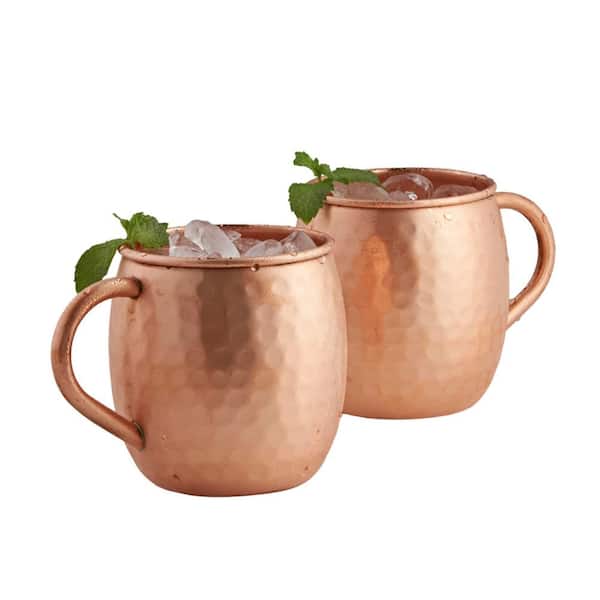 Set of 4 Copper 16-Ounce Monogrammed W Old Dutch International OS428MW Solid Moscow Mule Mug