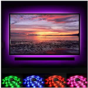 25 ft. Plug-In Smart Remote Controlled Integrated LED Color Changing Strip Light (1-Strip)