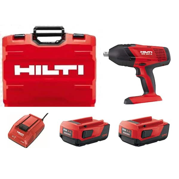 Hilti SIW T-A 22-Volt 1/2 in. High Torque Cordless Impact Wrench Kit with 4.0 Lithium -Ion Battery Pack, Charger and Case