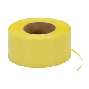 9,900 ft. Roll 9 in. x 8 in. Core Yellow Poly Strapping