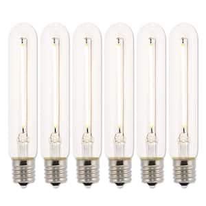 40-Watt Equivalent T6.5 Dimmable Clear E17 Edison Filament LED Light Bulb 2700K (6-Pack)