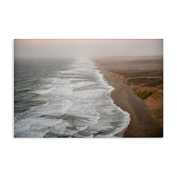 Stupell Industries Point Reyes Receding Shoreline by Crystal Lynn Collins Unframed Coastal Graphic Art Print 20 in. x 30 in.