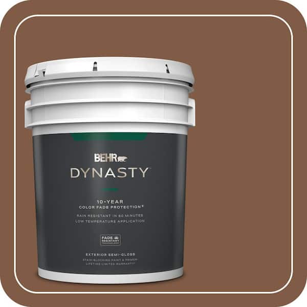 BEHR DYNASTY 5 gal. #T12-2 Stagecoach Semi-Gloss Exterior Stain-Blocking Paint & Primer
