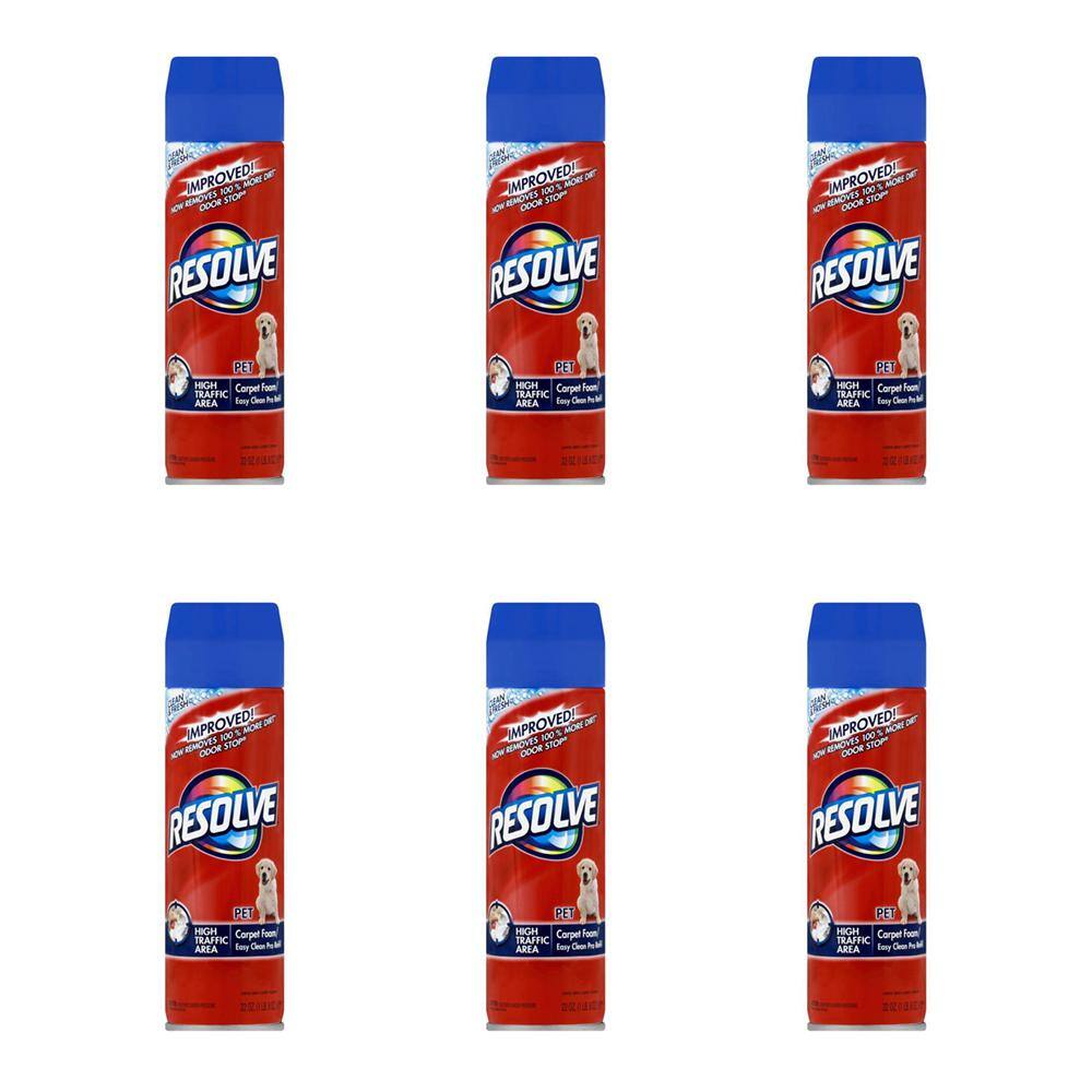 Resolve 22 oz. Pet Expert High Traffic Foam Carpet Cleaner (6Pack) 19200832626 The Home Depot