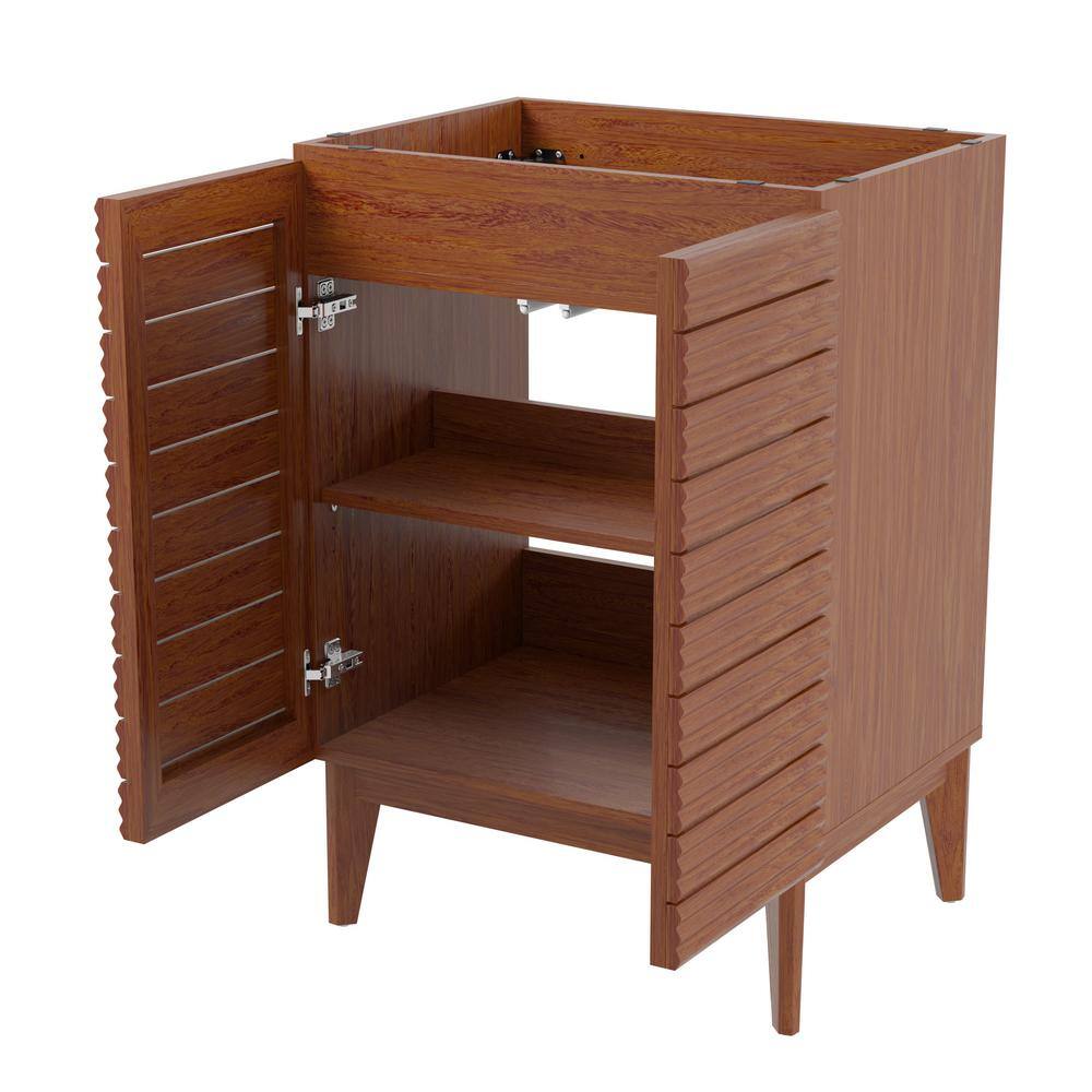 Calandre 24" Walnut Modern Farmhouse Bath Vanity Cabinet