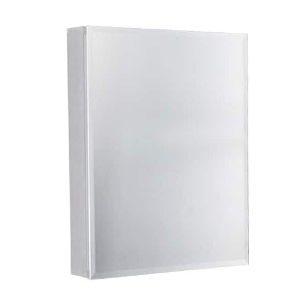 Xspracer Victoria 20 in. W x 26 in. H Large Rectangular Silver Aluminum Recessed/Surface Mount Medicine Cabinet with Mirror