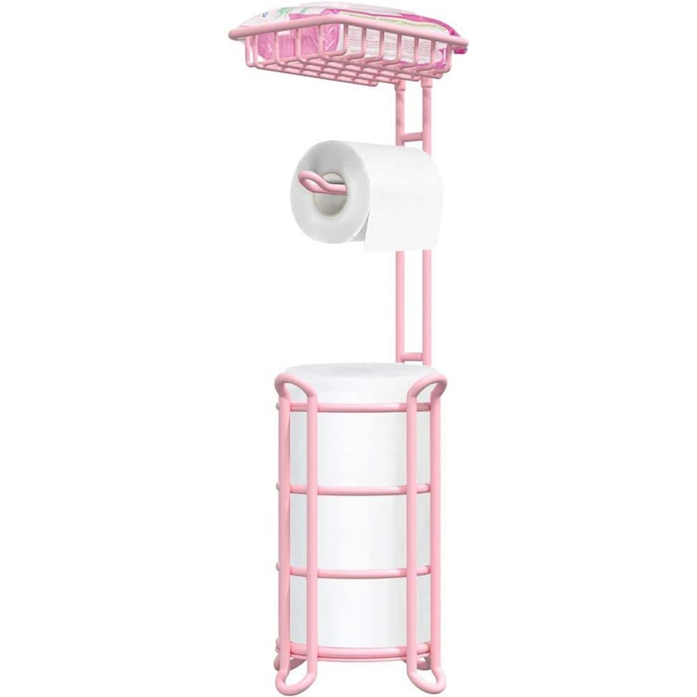 Multipurpose Metal Wire No Drilling Bathroom Floor Free Standing Toilet  Roll Tissue Paper Holder with Shelf and Storage - China Toilet Paper Holder,  Toilet Paper Holder Storage