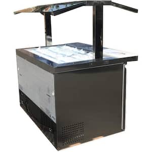 47 in. W 14 cu. ft. Commercial Auto Frost Upright Salad Buffet Refrigerator Table in Stainless