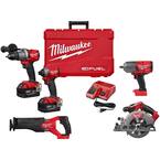M18 FUEL 18V Lithium-Ion Brushless Cordless Combo Kit (4-Tool) with 1/2 in. High Torque Impact Wrench