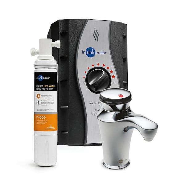 InSinkErator Invite Contour Instant Hot Water Dispenser w/ Standard Filtration System & 1-Handle 5.6 in. Faucet in Chrome