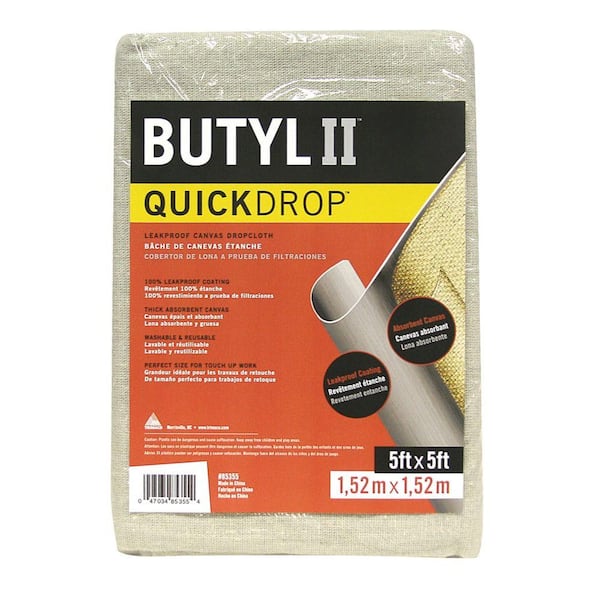 TRIMACO 5 ft. x 5 ft. Butyl II Canvas Quick Drop Cloth