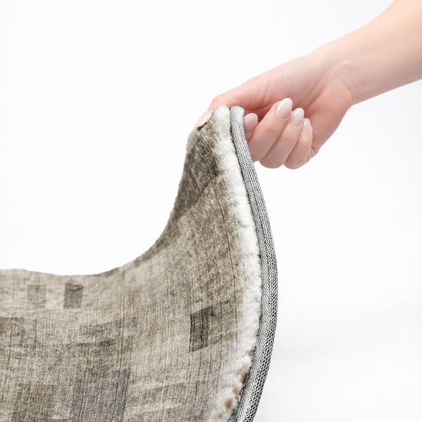 Dream Shag Premium Machine Washable Abstract ADS639 Taupe 10 ft. x 14 ft. Area Rug
