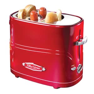 Pop-Up 2-Hot Dog and Bun Toaster With Mini Tongs