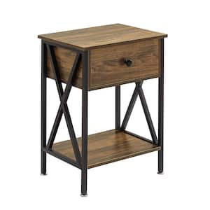 VECELO Nightstands X-Design Side End Table Night Stand Storage Shelf ...