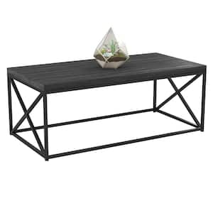 Cozy Home 44 in. Gray Large Rectangle Wood Coffee Table