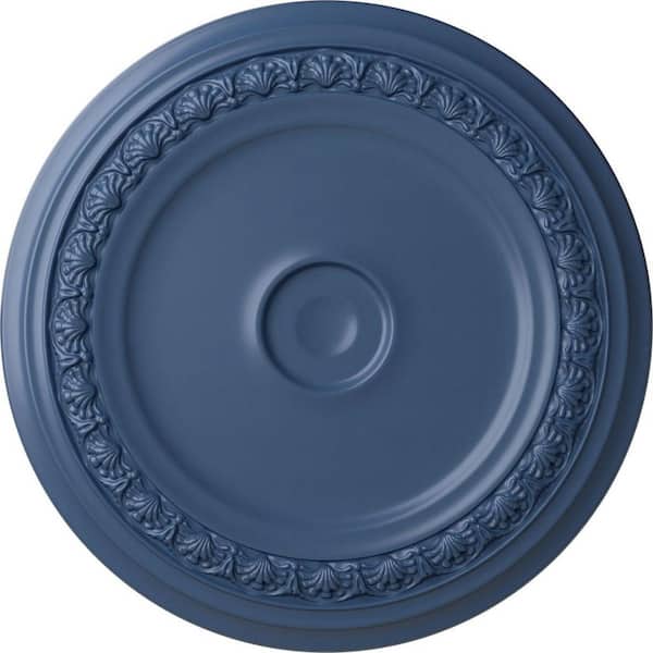 Ekena Millwork 31-1/8" x 1-1/2" Carlsbad Urethane Ceiling Medallion (Fits Canopies up to 5-1/2"), Hand-Painted Americana