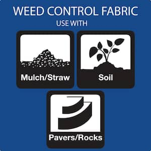 6 ft. x 25 ft. Landscape Garden Mat Weed Barrier for Raised Bed Soil Erosion Control, 3.0 oz.