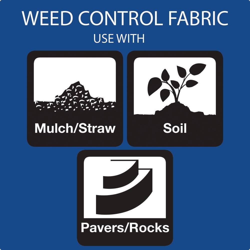 DeWitt 4' x 200' Black Polypropylene Weed Barrier Fabric