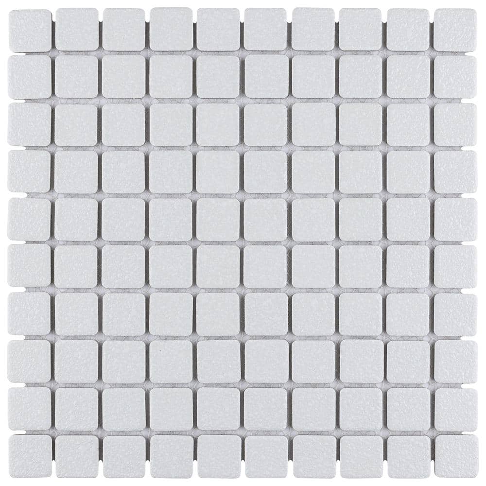 Merola Tile Crystalline Square White 11 3 4 In X 11 3 4 In Porcelain