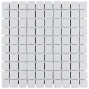 Crystalline Square White 12 in. x 12 in. Porcelain Mosaic Tile (9.79 sq. ft. / Case)