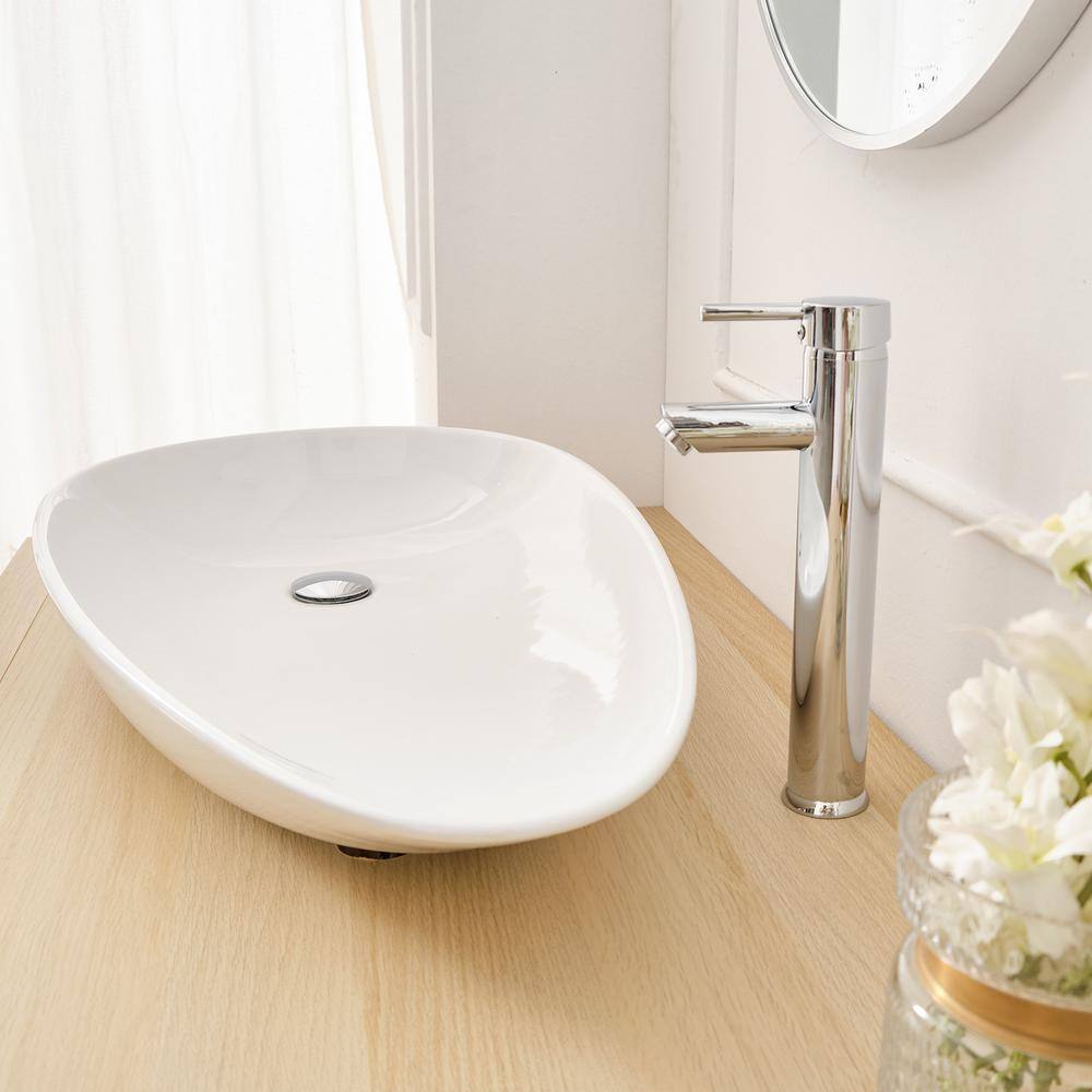 Polished Chrome Single Handle Vessel Sink Faucet