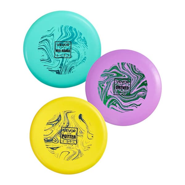 Disc Golf Set, 3 Pack Disc Golf Starter Set, Beginners Flying Discs, with Putter, Mid-Range, Driver, PDGA Approved