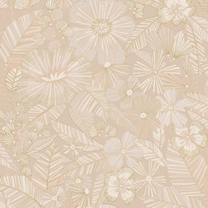 Bloom Dusty Rose Vinyl Removable Peel and Stick Metallic Wallpaper, 28 sq. ft.