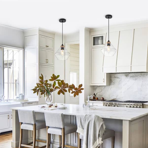 Sheenkarion Farmhouse Black Kitchen Island Pendant Light,2-Light Modern Sheenkarion Farmhouse Black Kitchen Island Pendant Light,2-Light Modern