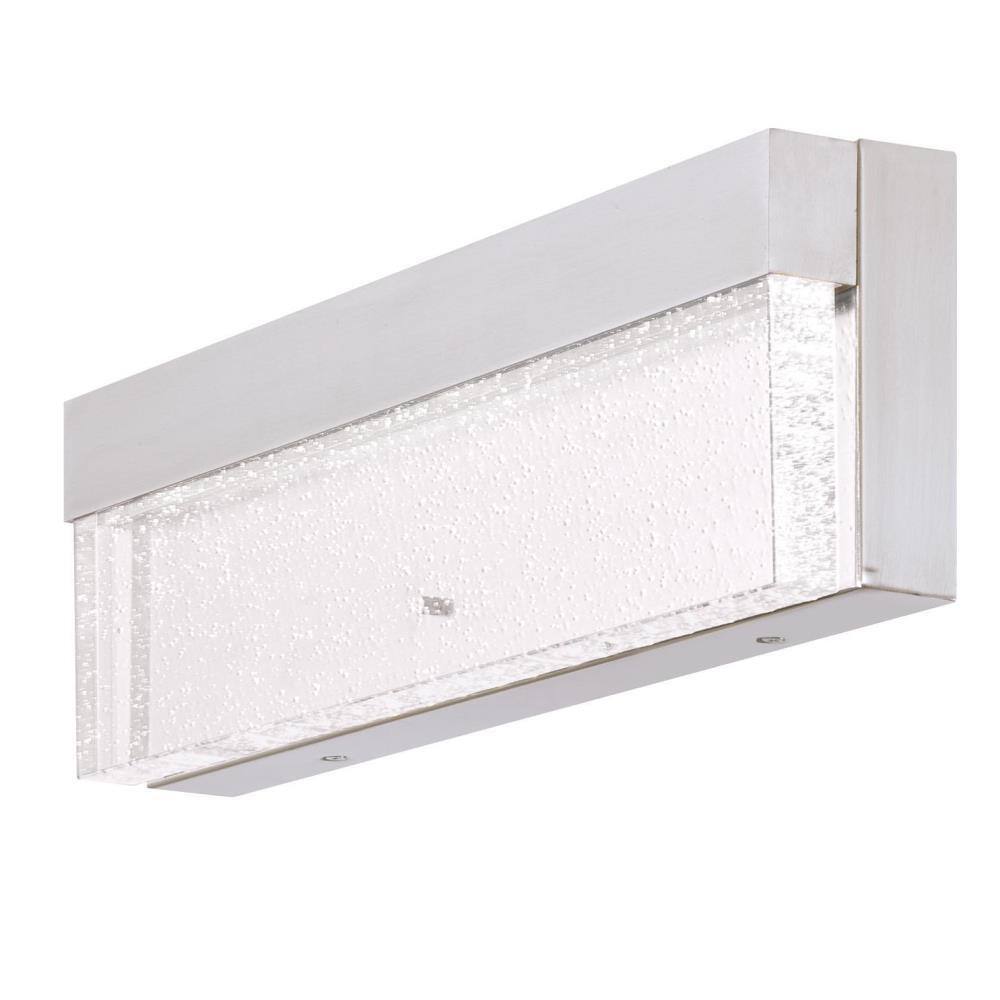 Brushed Nickel 18" LED Wall Sconce with Bubble Glass