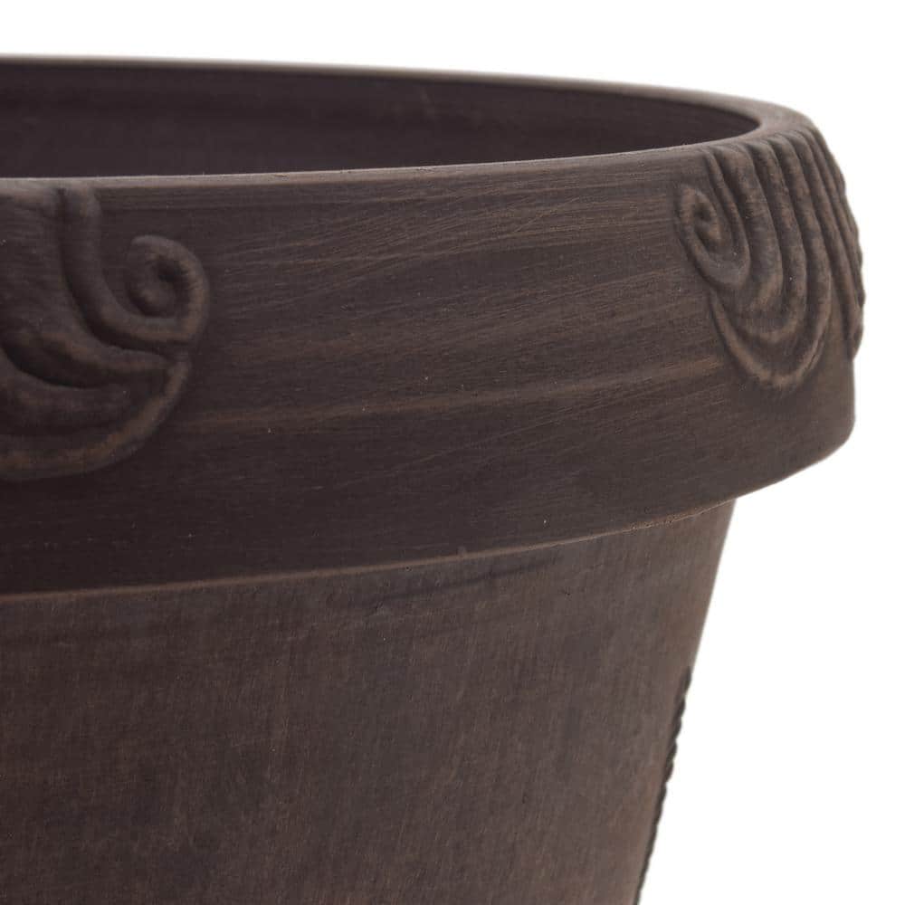 Medium Chocolate Recycled Plastic Dragonfly Planter Pot