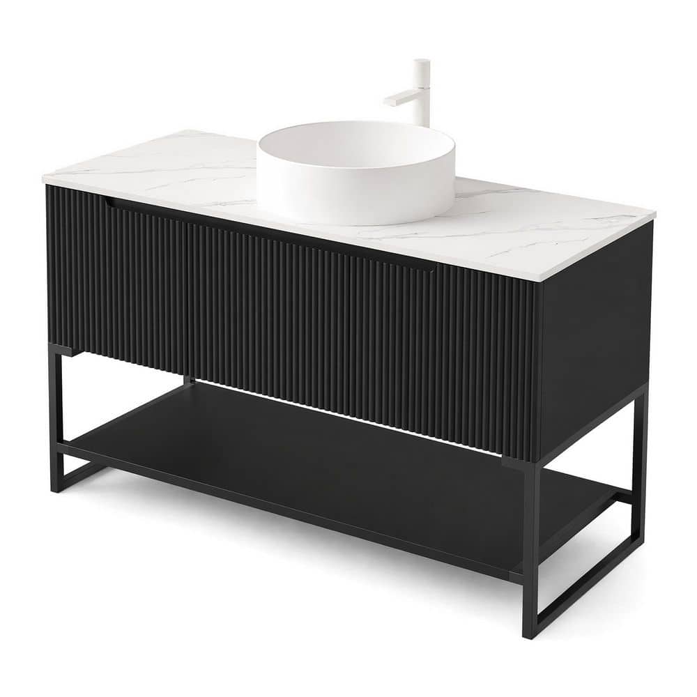 "48""Carrara White High-Grade Sintered Stone Bathroom Vanity Without Faucet" price history on PriceWatchPro