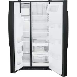 23.0 cu. ft. Side by Side Refrigerator in Black, Standard Depth, ENERGY STAR