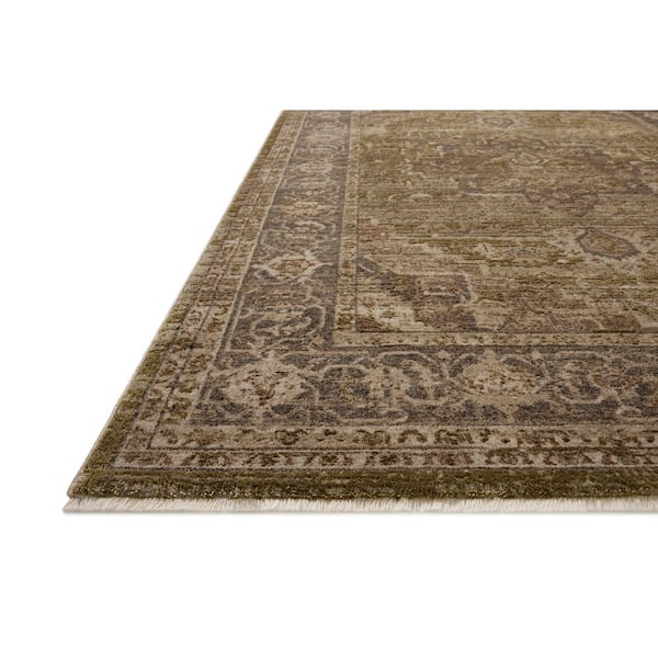 Haywood Moss / Charcoal 6 ft. 7 in. x 9 ft. 2 in. Traditional Area Rug