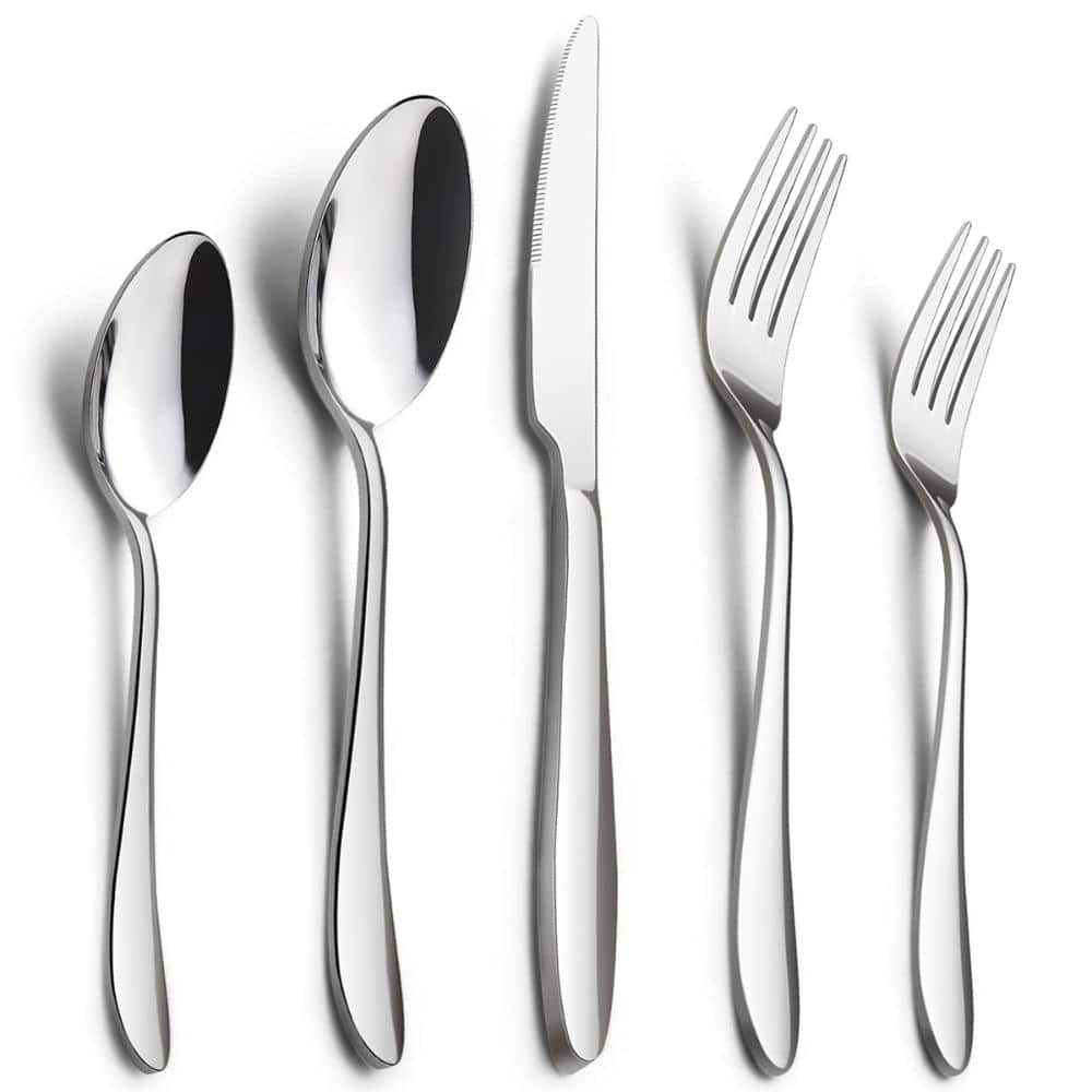 20-Piece Modern Silver Stainless Steel Flatware Set(Service for 4) price history on PriceWatchPro